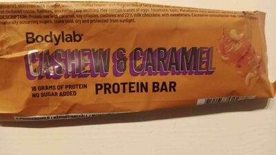 Cashew & caramel protein bar