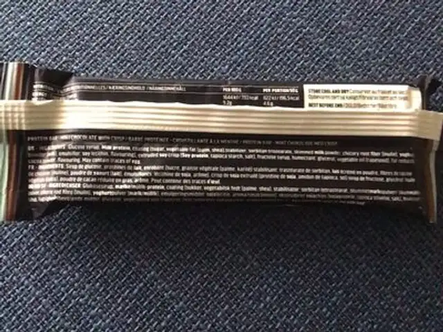 Mint chocolate protein bar ingredients label