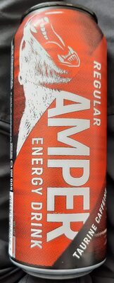 Amper Regular Energy drink front packaging