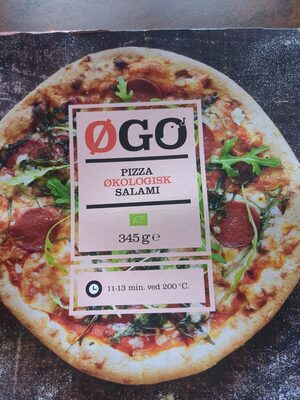 Økologisk Salami Pizza front packaging