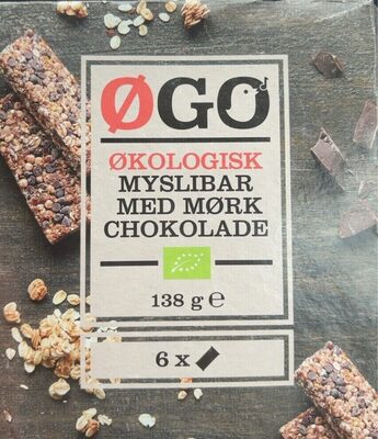 Myslibar med mørk chokolade