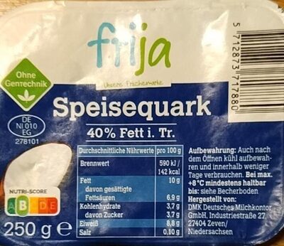 Speisequark front packaging