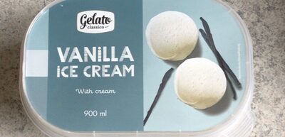 Vanilla ice Cream front packaging
