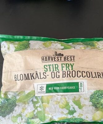 Stir fru blomkål og broccoliris