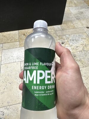 Lemon & Lime Energy Drink Sugarfree front packaging