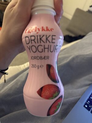 egelykke drikke yoghurt jordbær