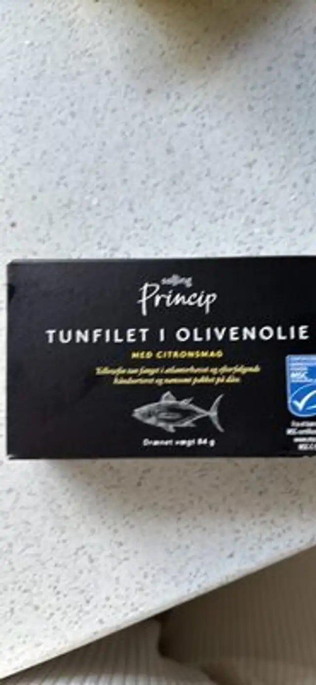 Tunfilet i Olivenolie med Citronsmag front packaging