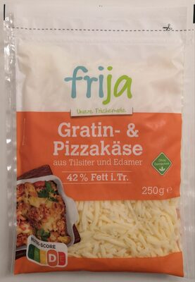 Gratin- & Pizzakäse front packaging