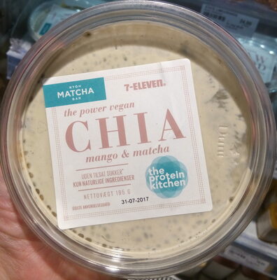 Chia mango & matcha front packaging