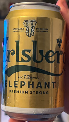 Elephant strong pilsner, 7,2% front packaging