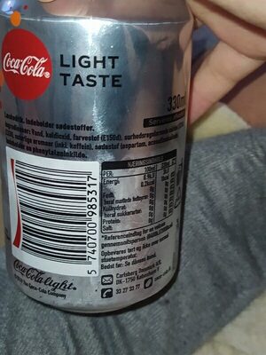 Coca light ingredients label