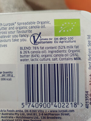 Spreadable ingredients label