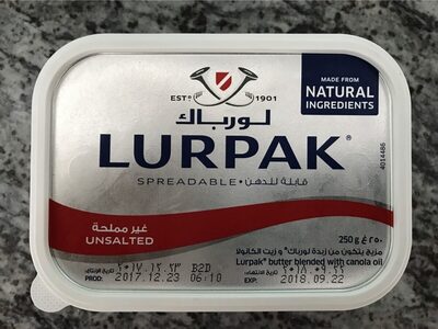Lurpak Butter Unsalted front packaging