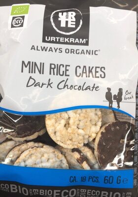 Mini rice cakes dark chocolate