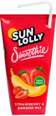 Sun Lolly Smoothie Banan/Strawberry 4x180ml front packaging