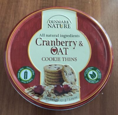 Cranberry & oat cookie thins