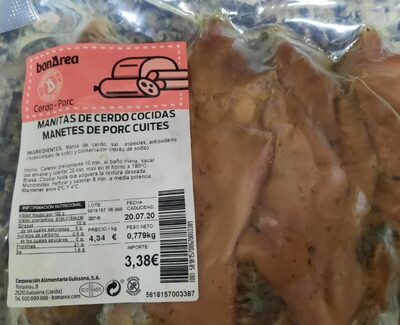 Manitas de cerdo cocidas
