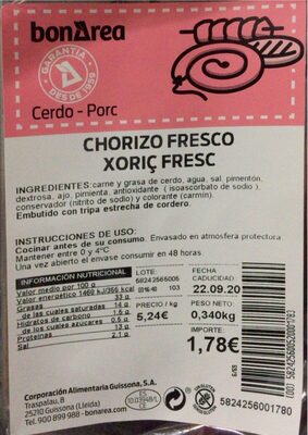 Chorizo fresco