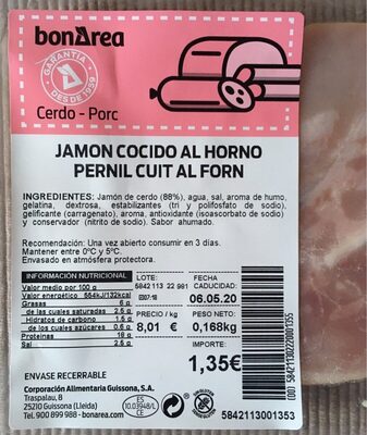 Jamon cocido al horno