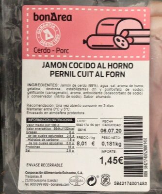 Jamón cocido al horno