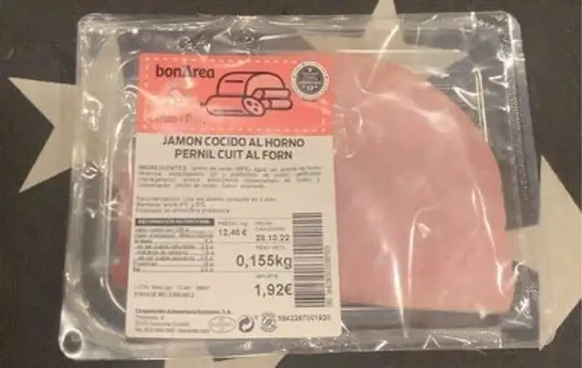 Jamon cocido al horno front packaging