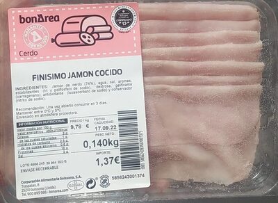 Finísimo jamón cocido