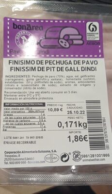 Finisimo de pechuga de pavo