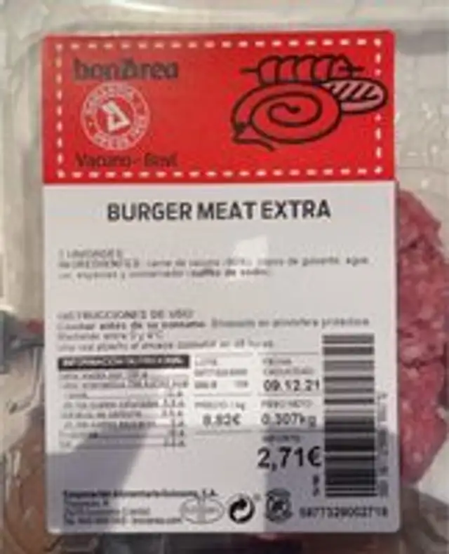 Burger meat extra