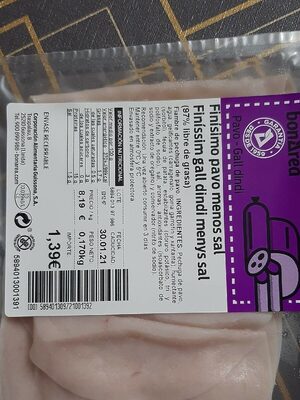 Finisimo pavo menos sal