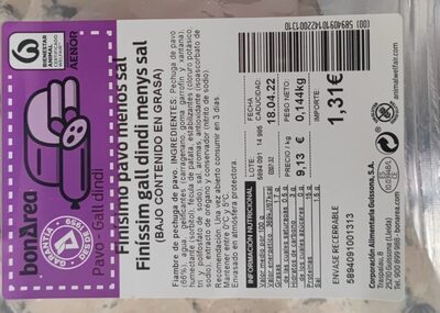 Finísimo pavo menos sal