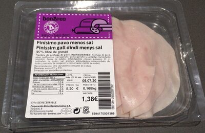 Finísimo pavo menos sal