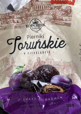 Pierniki toruńskie w czekoladzie o smaku śliwkowym