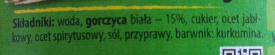Musztarda delikatesowa ingredients label