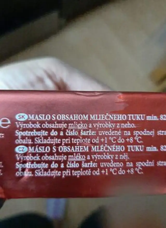 maslo ingredients label
