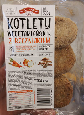 Kotlety wegetariańskie z boczniakiem