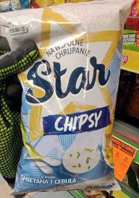 Star chipsy śmietana i cebulka front packaging