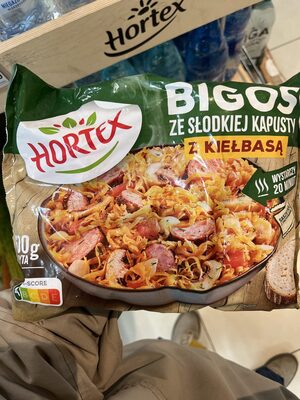 Bigos ze słodkiej kapusty z kiełbasą