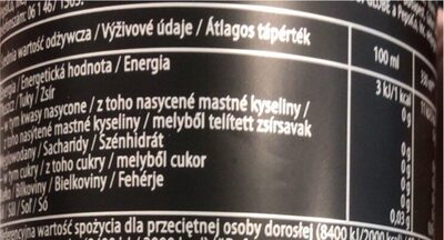 Pepsi max limette nutrition facts table