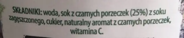 Unknown ingredients label