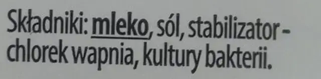 Ser Tylżycki ingredients label