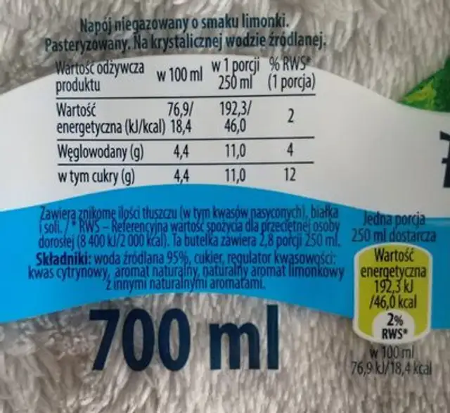 Eau citeon vert ingredients label