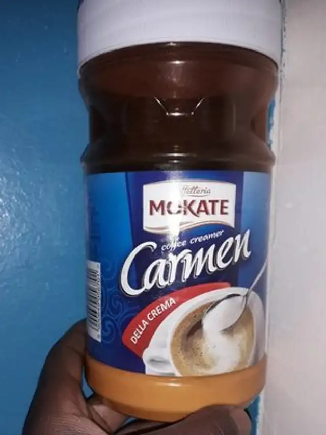 Mokate coffee creamer Carmen ingredients label