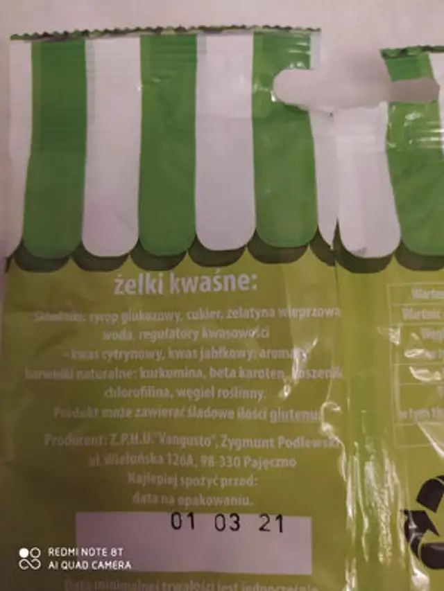 Unknown ingredients label