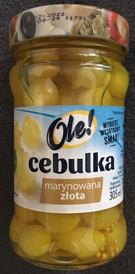 Cebulka marynowana złota front packaging