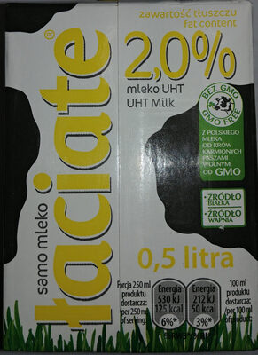 Łaciate Uht Milk 2.0% Fat 0.5 L