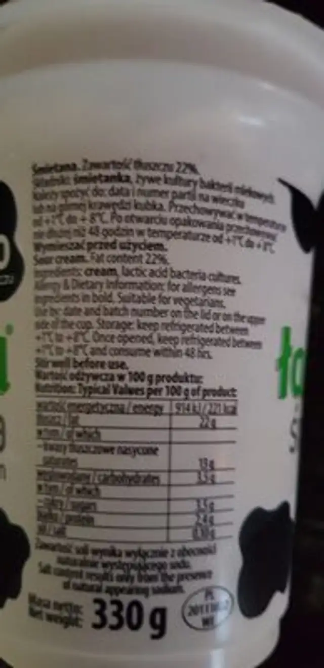 Unknown ingredients label