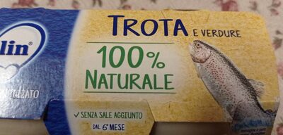 Omogeneizzato trota e verdure front packaging