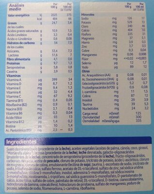 Almiron advance pronutra 1 nutrition facts table