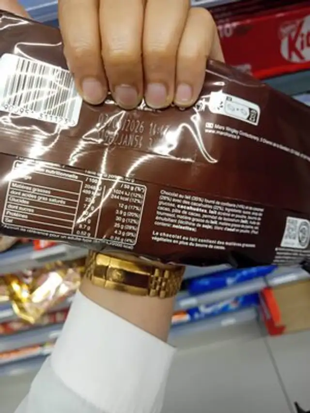 Snickers ingredients label