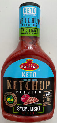 Ketchup premium sycylijski KETO do pizzy front packaging